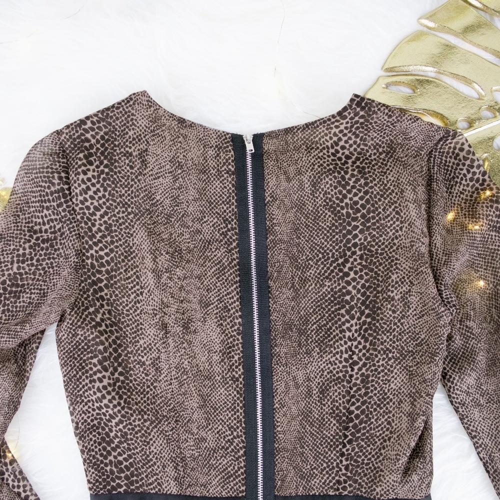 Topshop - Brown Python Drapery Dress - image 7